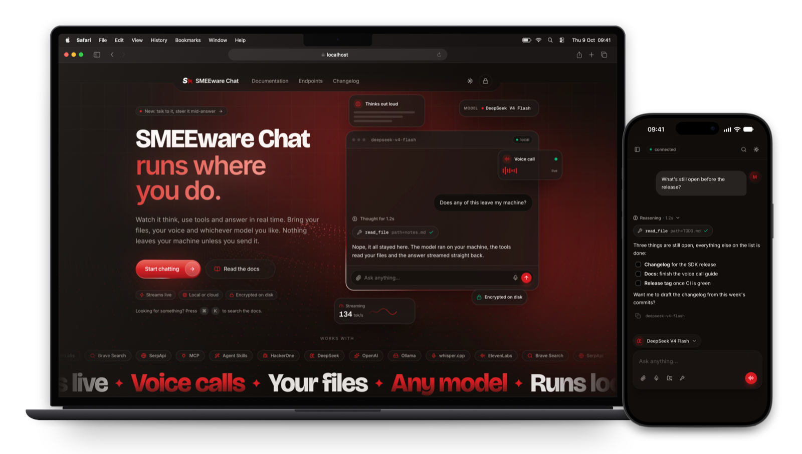 SMEEware Chat on desktop and mobile